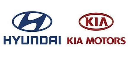 Hyundai och Kia Motors logotyper (AI text)