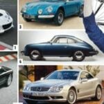 En collage av bilar och personer (AI text)