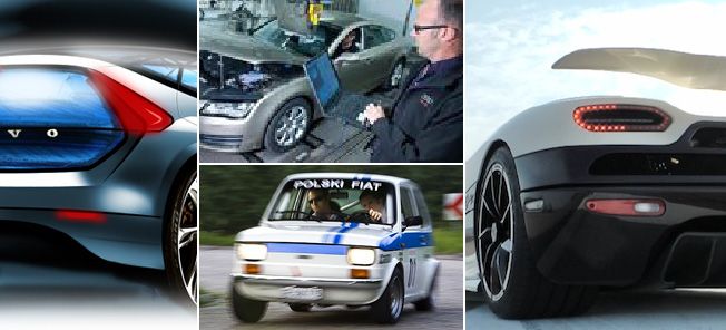 En sammanställning av bilder på bilar och människor. (AI text)