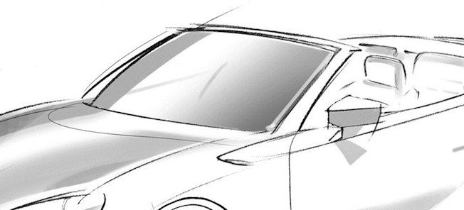 En skiss av en sportbil. (AI text)