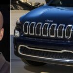 En man står bredvid en Jeep Cherokee. (AI text)