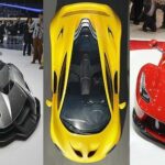 En grupp bilar på en bilsalong (AI text)