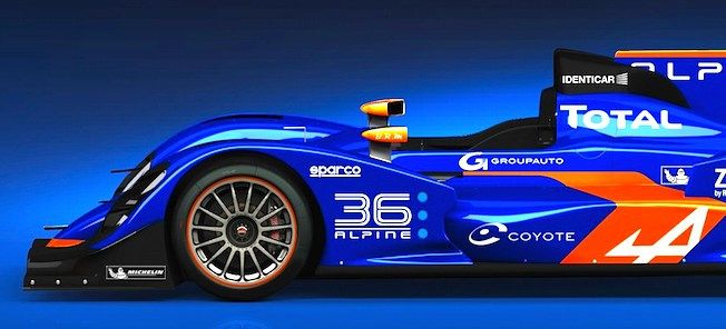 En blå och orange racerbil på en blå bakgrund. (AI text)