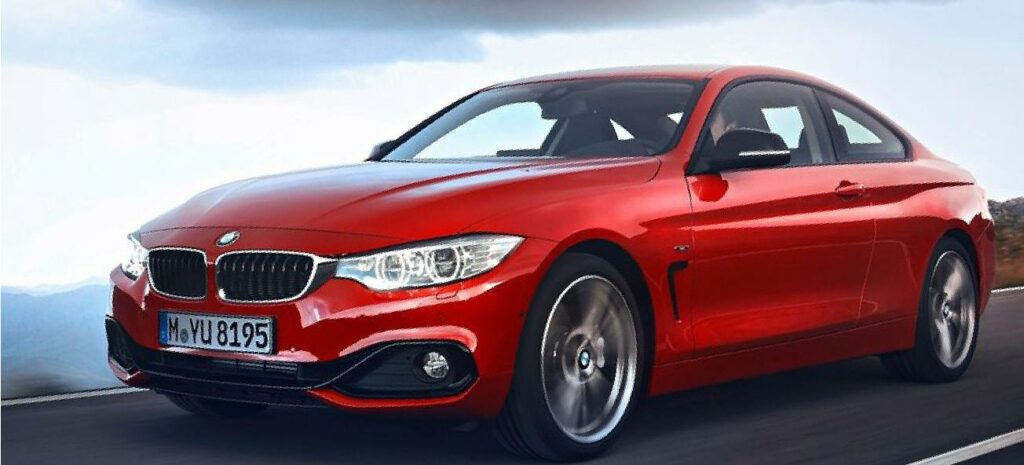 BMW 4-serien M Sport coupé (AI text)