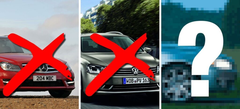 En bil med en röd bil och en blå bil. (AI text)