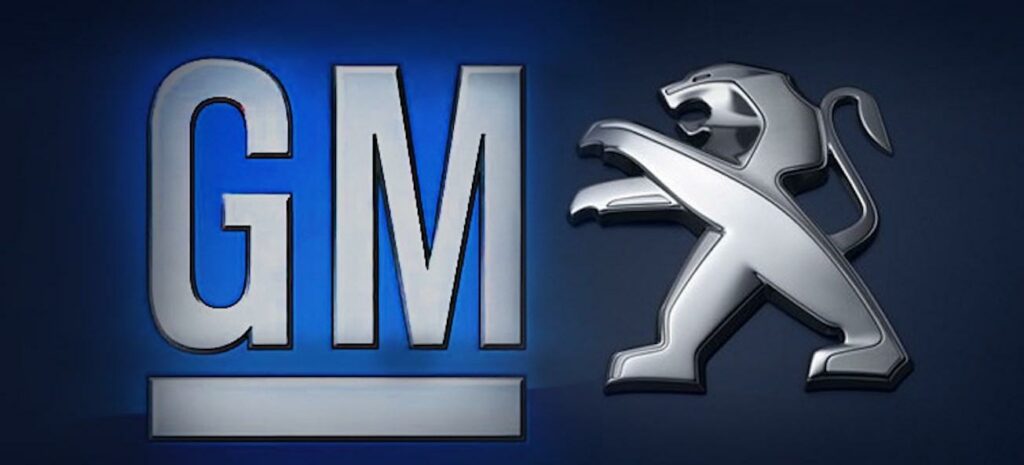 GM-logotyp på en mörk bakgrund (AI text)