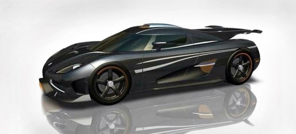 En svart och vit bil på ett vitt bakgrund. (AI text)