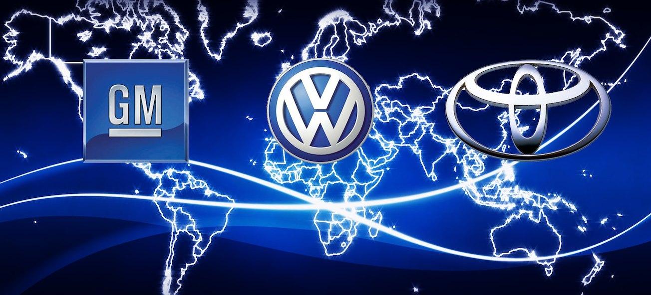 En grupp bilar på en världskarta (AI text)