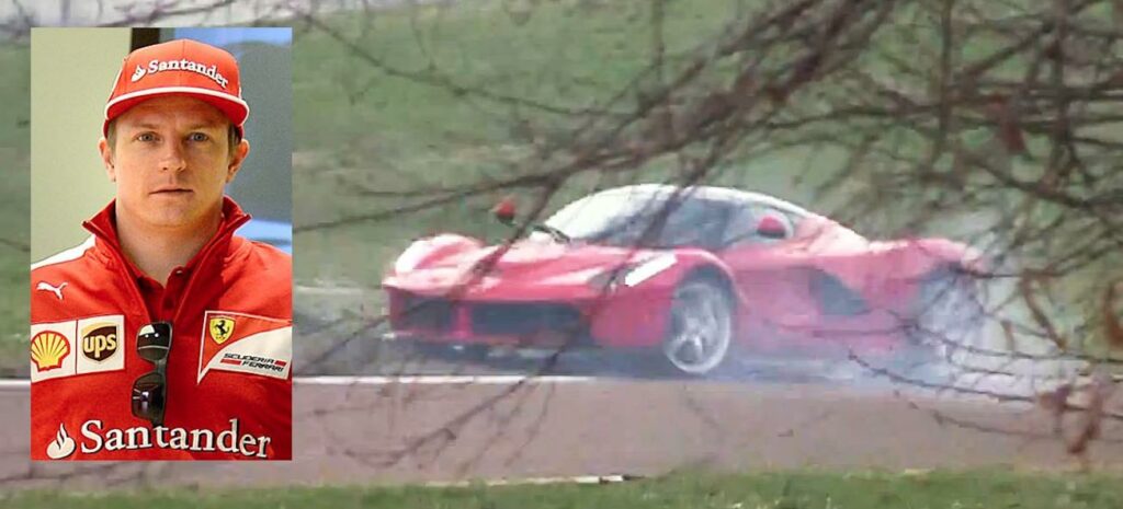 En Ferrari F1-bil ses i bakgrunden. (AI text)