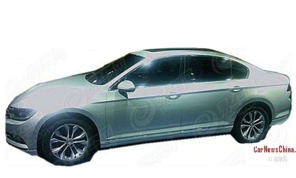 Volkswagen Passat visas i bilden. (AI text)