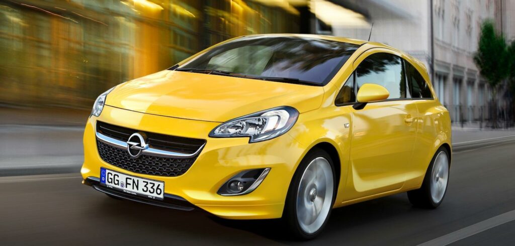 Så här skulle nästa generation Opel Corsa kunna se ut. Designen får tydliga drag av lillebror Adam. Illustration: Schulte Design
