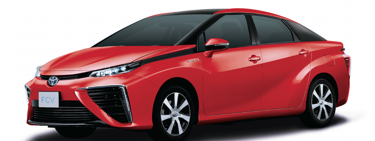 Så här ser den ut, Toyota FCV. Bränslecellsbilen ska börja säljas i Europa sommaren 2015.