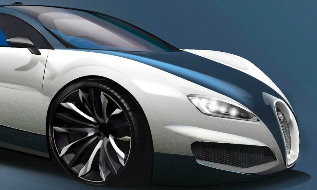Bugattivron Veyron är en konceptbil som designades av personen. (AI text)