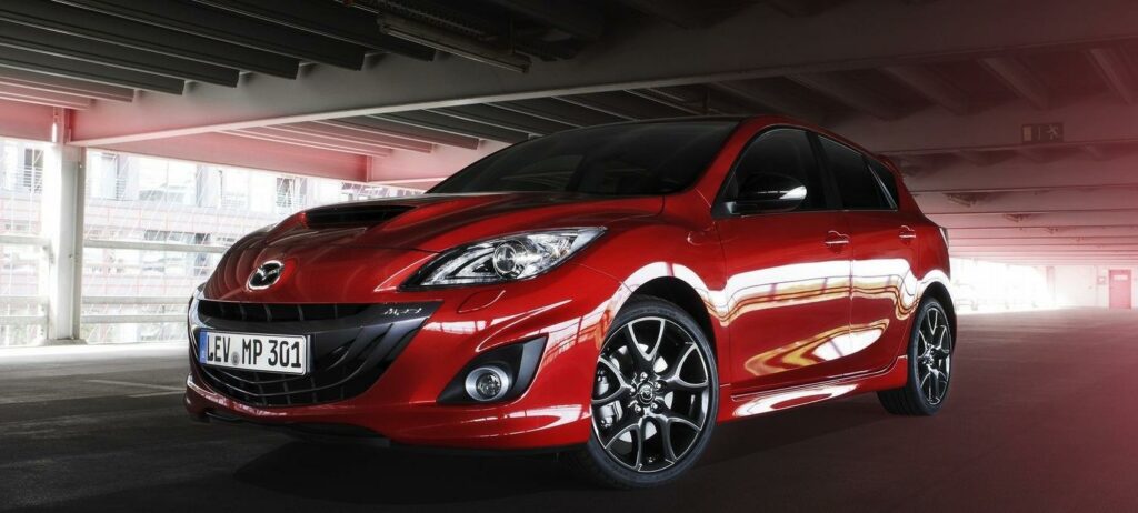 Det ryktas om att nästa generation Mazda 3 MPS får både turbomotor och fyrhjulsdrift. Bilden visar förra generationen Mazda 3 MPS.