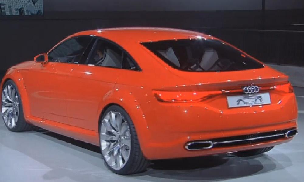 Audi A6-konceptbils design visar framtidens lyx och teknologi. (AI text)