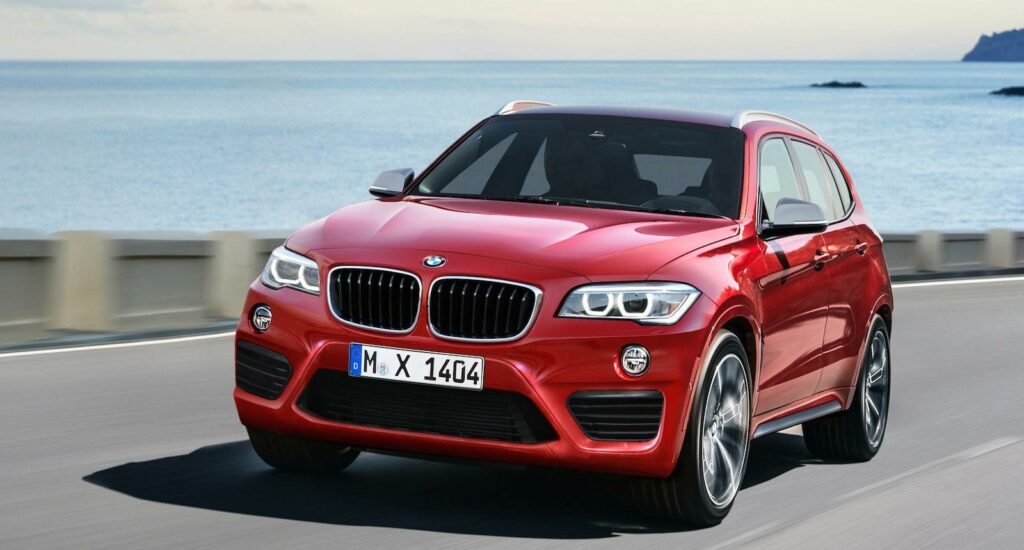 Så här skulle nya BMW X1 kunna se ut, enligt vår illustratör. För att ge ett sportigare intryck blir bilen en aning lägre än dagens generation.