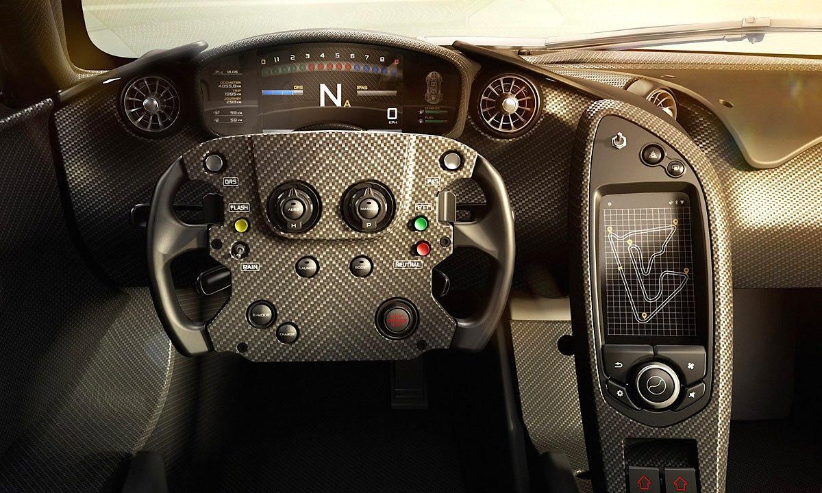 inredningen i en racingbil (AI text)