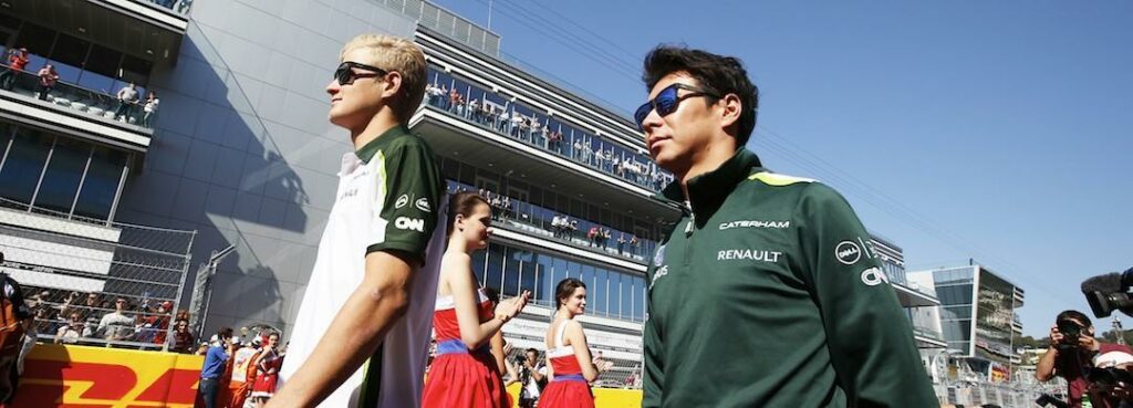 Nej, det blir inget F1-lopp i USA för Marcus Ericsson och Kamui Kobayashi. Återstår att se om Caterham kommer tillbaks till finalavslutningen i Abu Dhabi 23 november. Copyright: Charles Coates/LAT