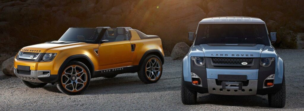 Konceptbilarna DC100 och DC100 Sport från 2011 visar hur nästa generation Defender kan se ut.