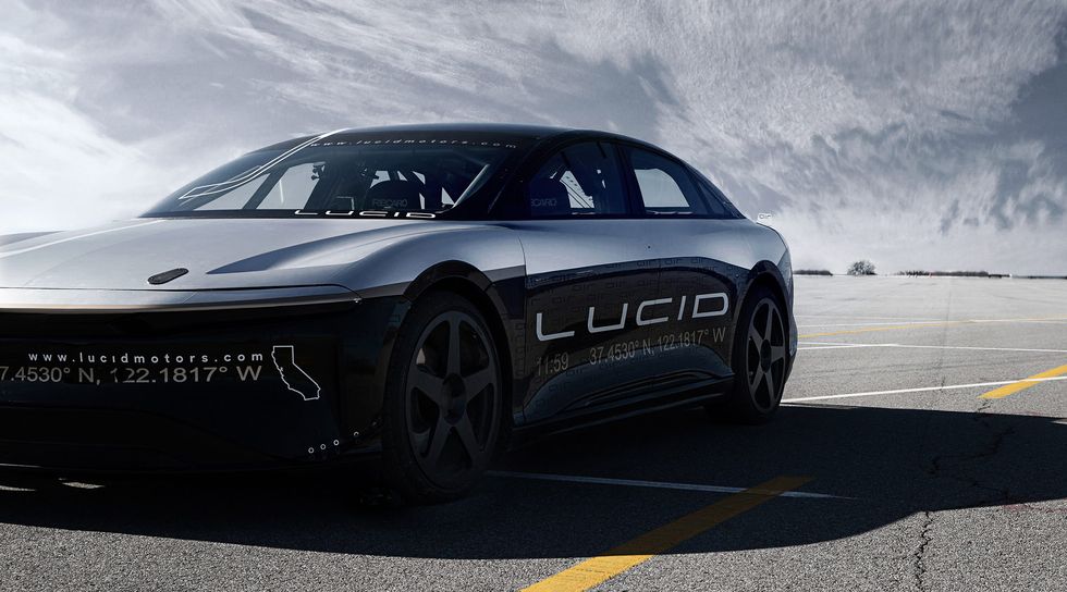 Lucid testar toppfarten på nya elbilen Air