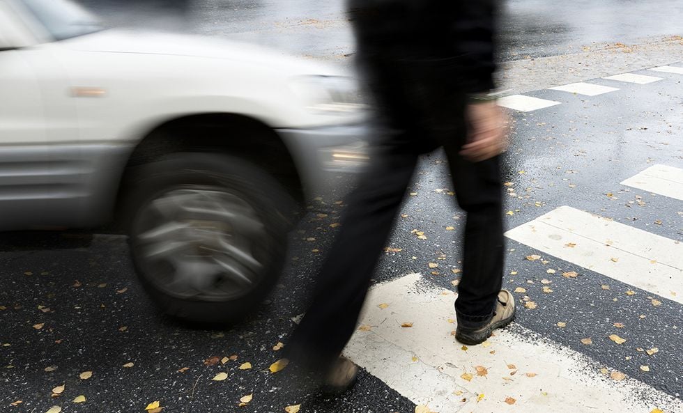 Fotgängarens vanliga beteende kan vara 