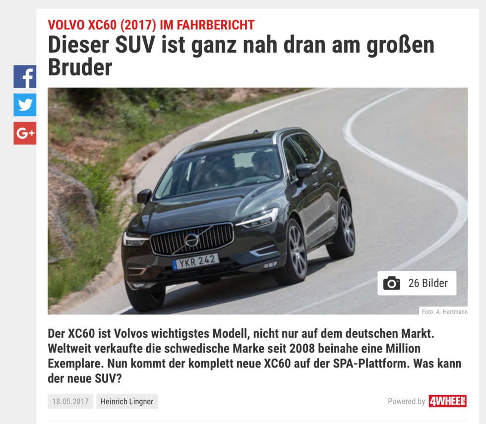 Så här tycker världspressen om Volvo XC60