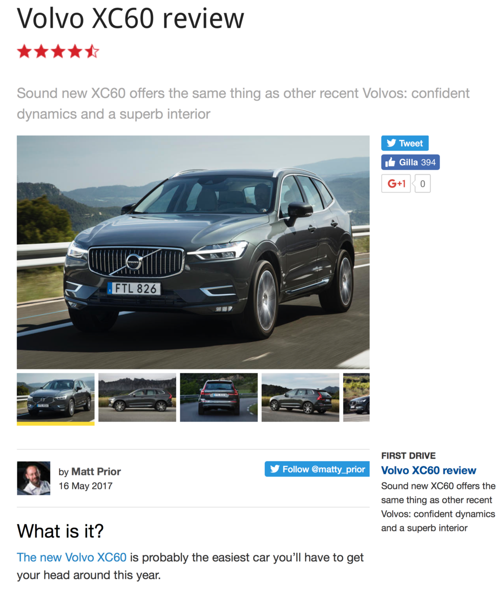 Så här tycker världspressen om Volvo XC60