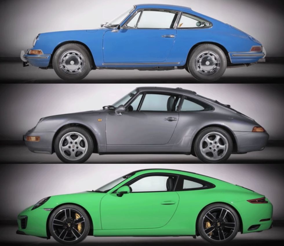 Så har Porsche 911 förändrats – från original till 991