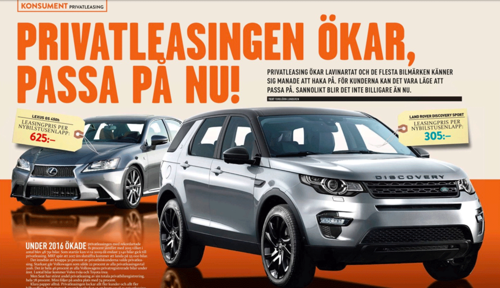 Nytt: Guide till privatleasing – 5 feta sportbilar i test