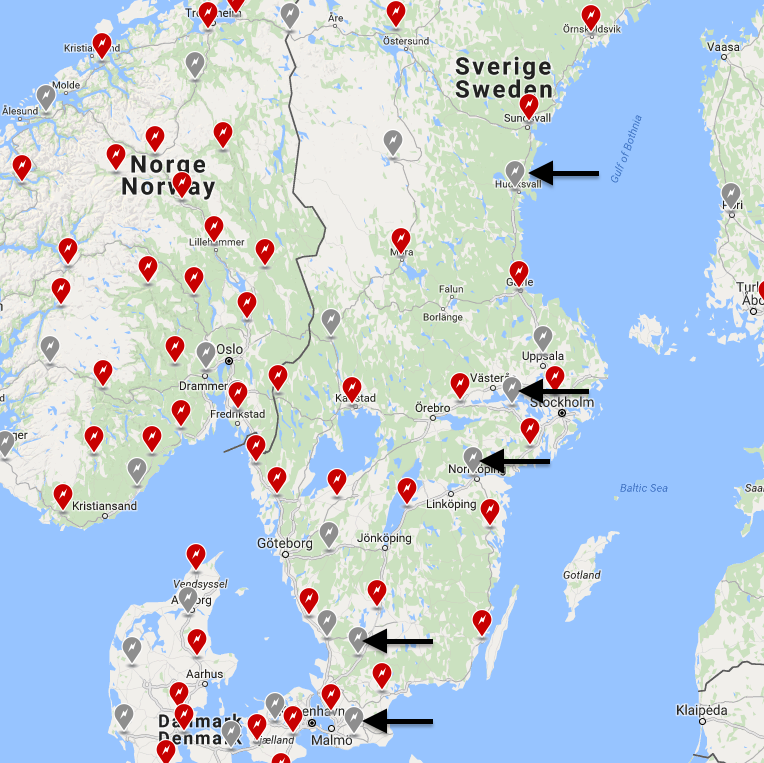 Tesla planerar 12 nya Superchargers i Sverige