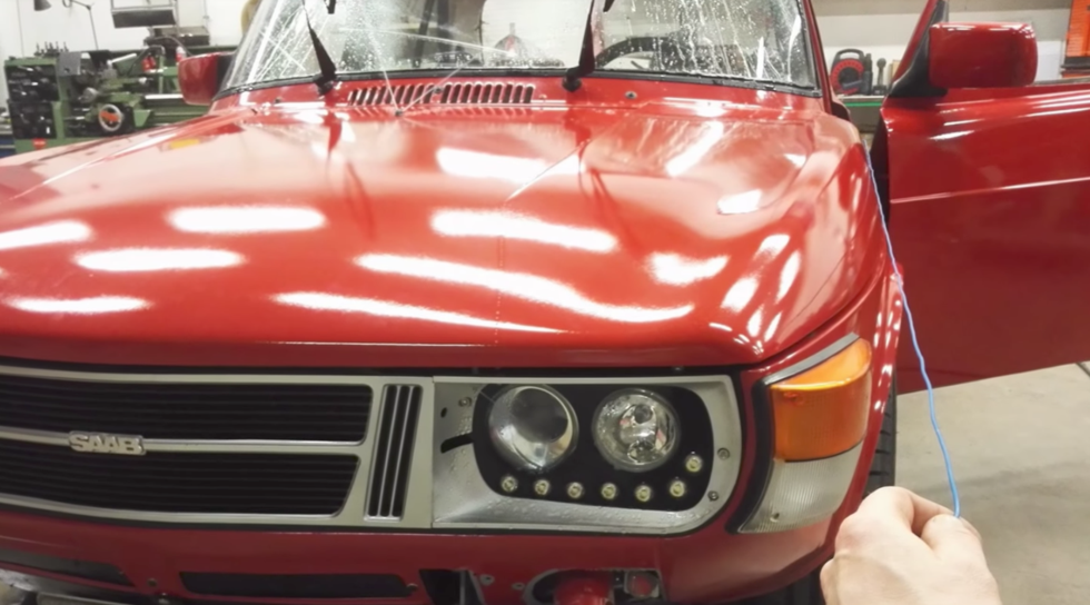 Saab 99 med eldrift fixar nästan 20 mil på en laddning