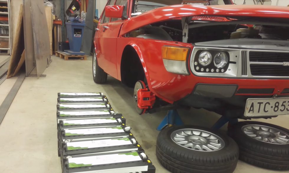 Saab 99 med eldrift fixar nästan 20 mil på en laddning