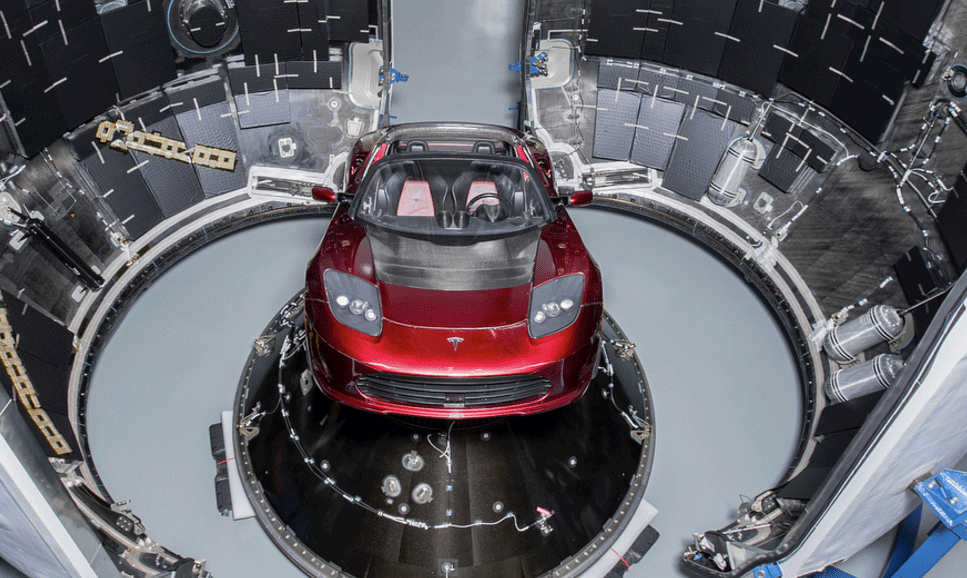 Elon Musk skickar ut sin Tesla Roadster i rymden