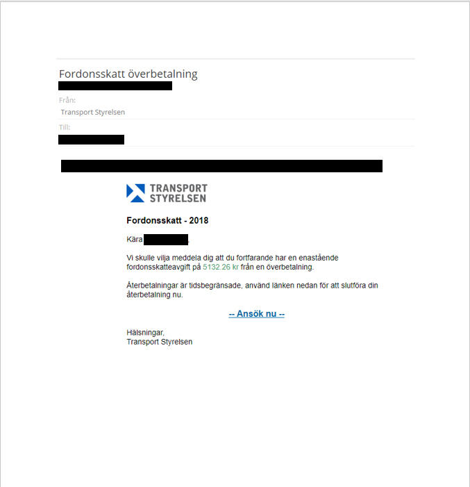 Transportstyrelsen varnar för bedragare – skickar bluffmail