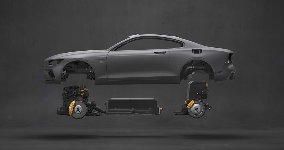 Andra bilden på Polestar 2 visar släktskap med Geely FY11