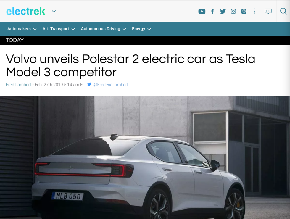 Polestar 2 en världsnyhet – så tycker pressen om nya Model 3-utmanaren
