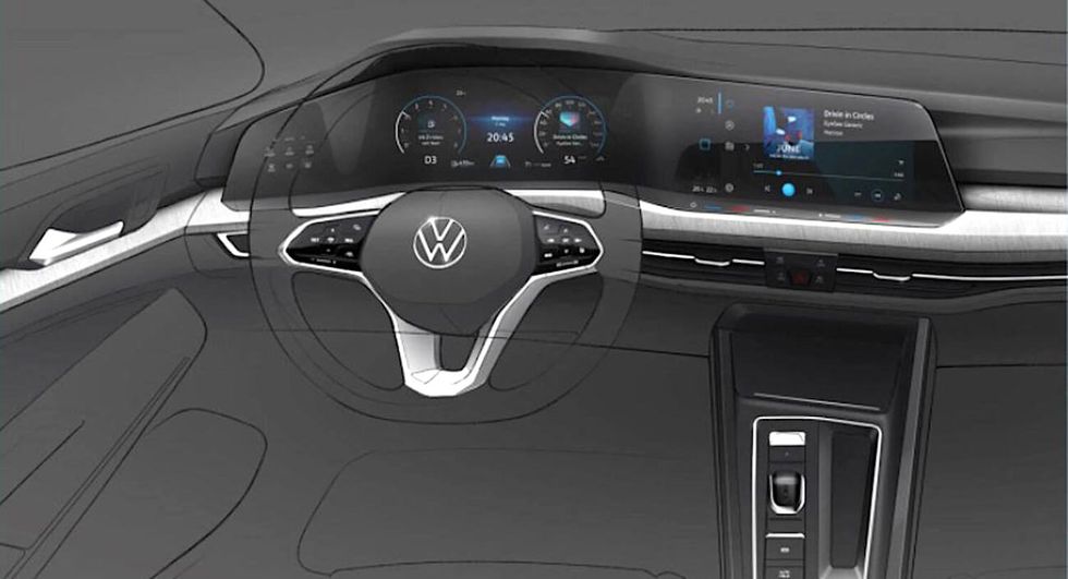 VW visar interiören på Golf 8 – får modern design