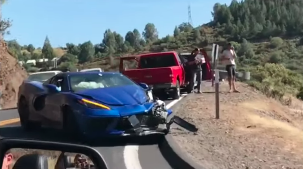 Första Chevrolet Corvette C8 redan kvaddad