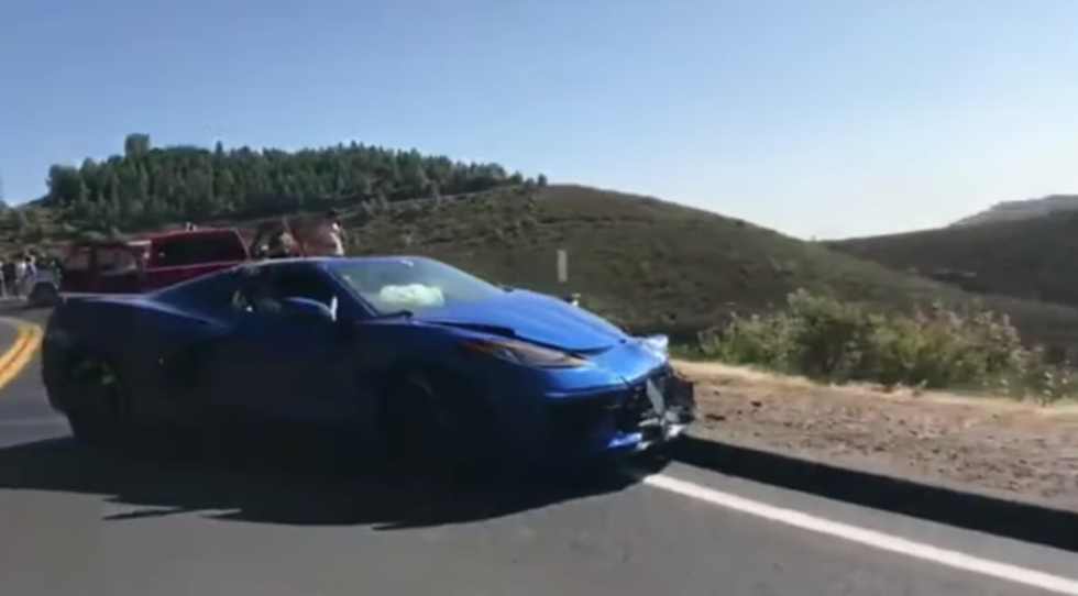 Första Chevrolet Corvette C8 redan kvaddad