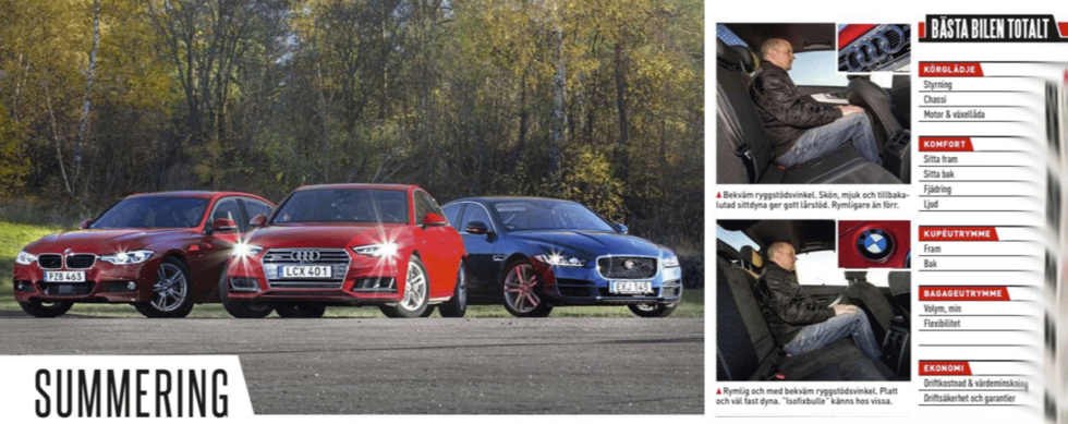 Ute nu: Vi testar Audi A4 mot 3-serie och Jaguar XE