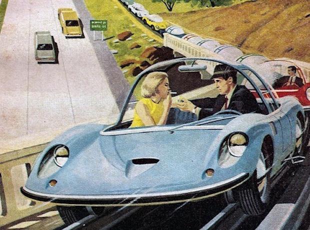 Framtidsbilderna på självkörande bilar från 60-talet var inte alls helt fel ute