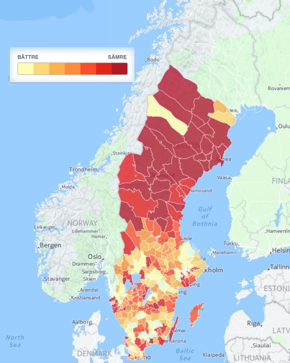 Här finns Sveriges sämsta vägar