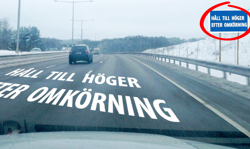 Här kan du få böter om du kör i vänsterfilen