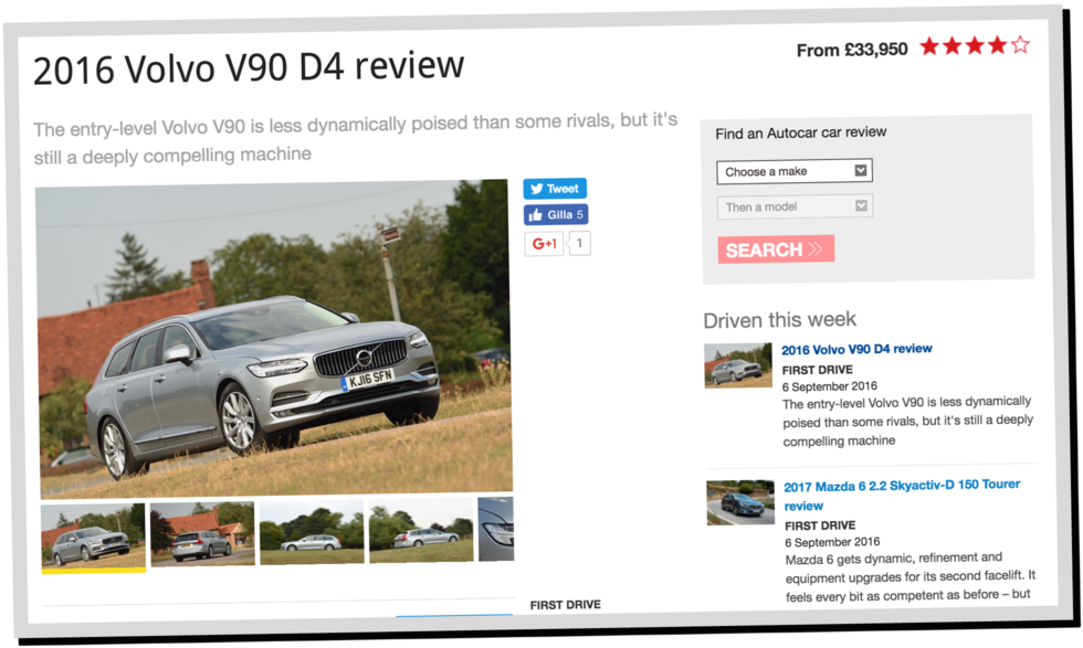 Volvo V90 hyllas: Snygg och bekväm – men dyr!