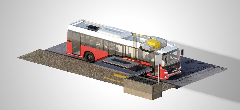 Elhybridbussen som laddar utan sladd – så funkar smarta tekniken