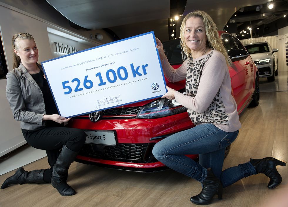 Volkswagen skänker Bris över en halv miljon kronor