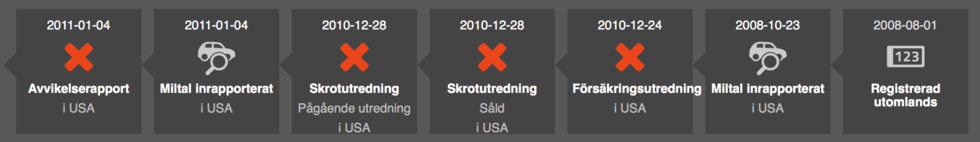 Skrotklassad Mercedes hos auktoriserad säljare