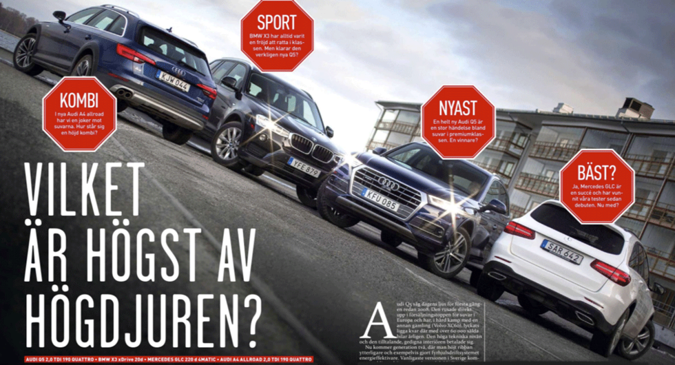 Nytt: Test av fyra suvar – Vi provkör Volvo V90 CC