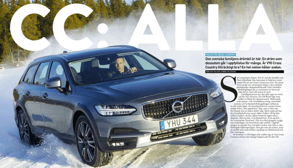 Nytt: Test av fyra suvar – Vi provkör Volvo V90 CC
