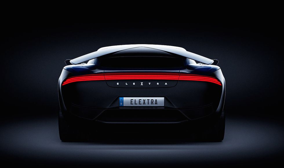 Nya uppstickaren Elextra smygvisar kommande elbil